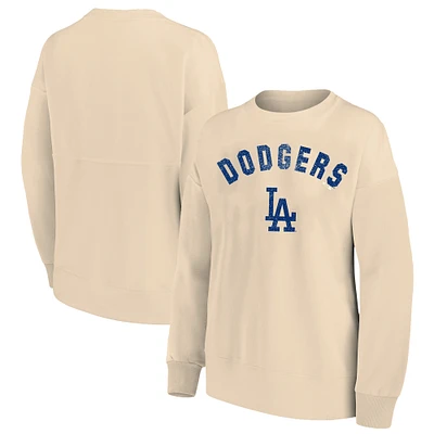 Sweat-shirt en molleton français grande taille pour femme Profile Oatmeal Los Angeles Dodgers