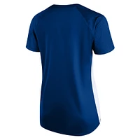 Women's Profile Royal Los Angeles Dodgers Plus Glitter Raglan V-Neck T-Shirt
