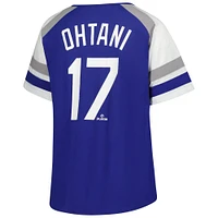 Women's Profile Shohei Ohtani Royal Los Angeles Dodgers Plus Name & Number Raglan T-Shirt