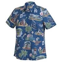 Women's Reyn Spooner  Blue Los Angeles Dodgers Scenic Button-Up Top