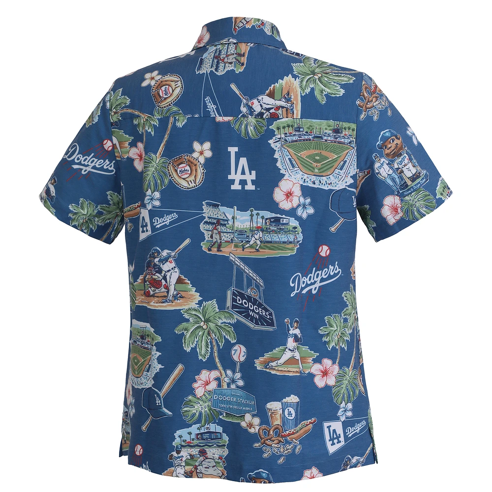 Women's Reyn Spooner  Blue Los Angeles Dodgers Scenic Button-Up Top