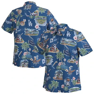 Women's Reyn Spooner  Blue Los Angeles Dodgers Scenic Button-Up Top