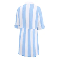 Women's Tommy Bahama  Blue Los Angeles Dodgers Rugby Beach Boyfriend Full-Button Top