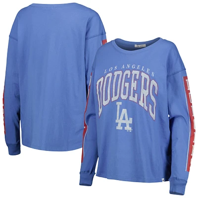 T-shirt à manches longues pour femme '47 Royal Los Angeles Dodgers Statement