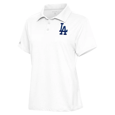 Women's Antigua  White Los Angeles Dodgers Motivated Polo