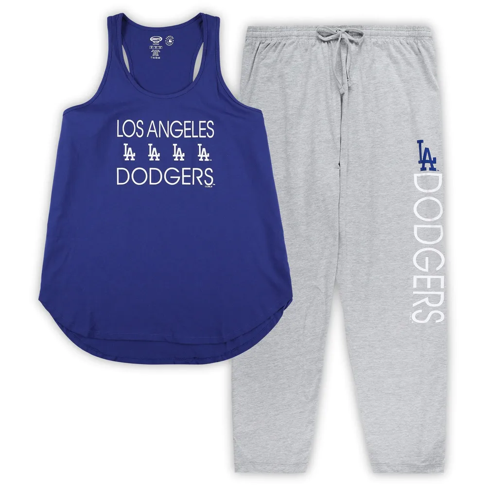 Lids Los Angeles Dodgers Concepts Sport Women's Plus Meter Tank Top & Pants  Sleep Set - Royal/Heather Gray