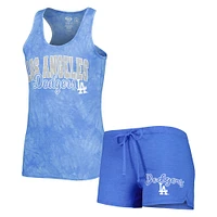 Women's Concepts Sport Royal Los Angeles Dodgers Billboard Racerback Tank & Shorts Sleep Set