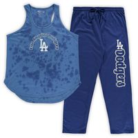 Women's Concepts Sport Royal Los Angeles Dodgers Plus Jersey Tank Top & Pants Sleep Set