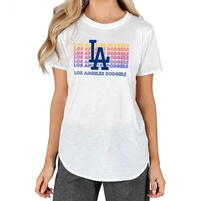 Los Angeles Angels Concepts Sport Women's Gable Knit T-Shirt - White
