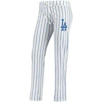 Pantalon de nuit Vigor Pinstripe des Los Angeles Dodgers Concepts Sport pour femme, blanc