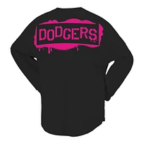 Women's Fanatics  Black Los Angeles Dodgers Neon Jersey Long Sleeve T-Shirt