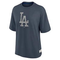T-shirt surdimensionné bleu Fanatics pour femme des Dodgers de Los Angeles, motif éléments bruts, Future Ground