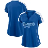 Women's Fanatics Branded Royal Los Angeles Dodgers Ultimate Style Raglan V-Neck T-Shirt