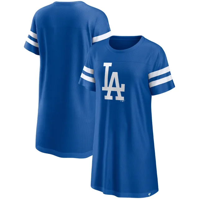 Refried Apparel Royal Los Angeles Dodgers Cropped T-Shirt