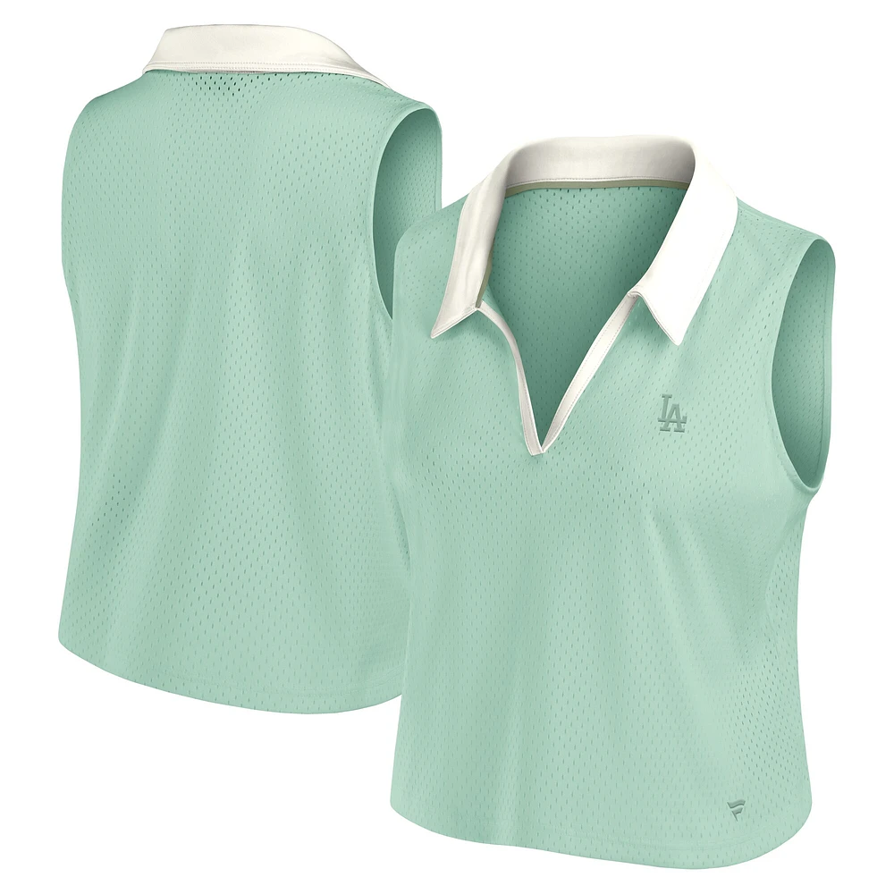Débardeur à col en V Studio Wellness pour femme Fanatics Mint Los Angeles Dodgers