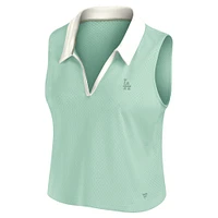 Débardeur à col en V Studio Wellness pour femme Fanatics Mint Los Angeles Dodgers