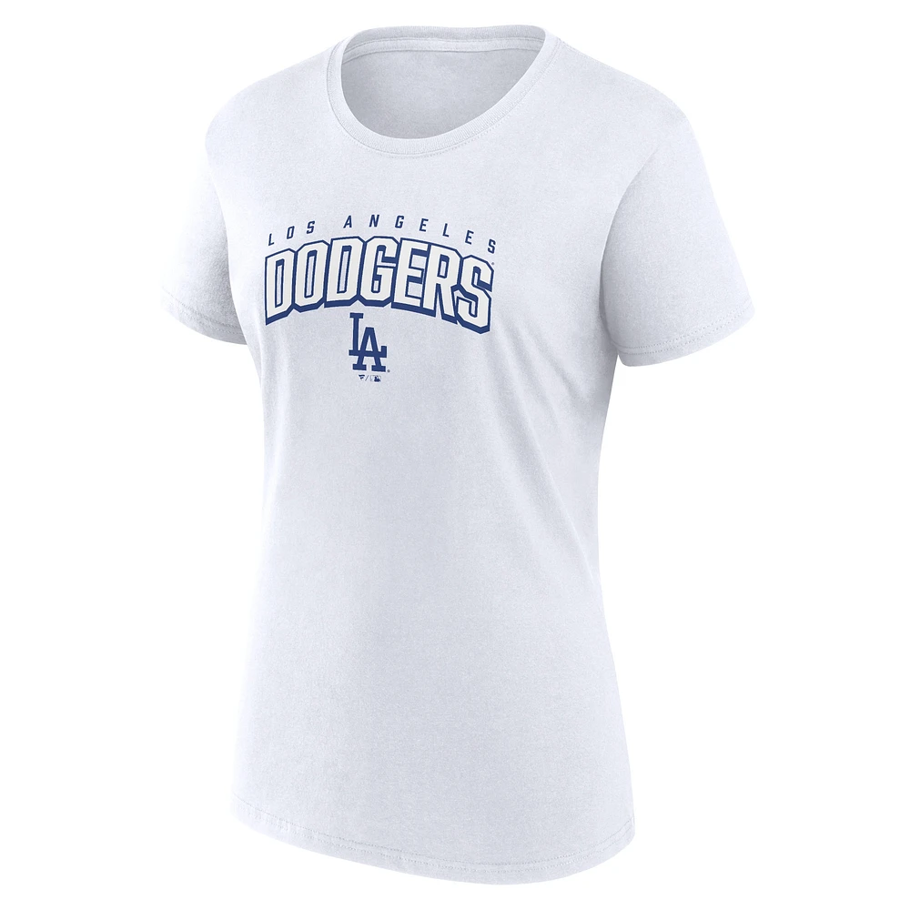 Women's Fanatics Royal/White Los Angeles Dodgers Two-Pack Wordmark T-Shirt Set