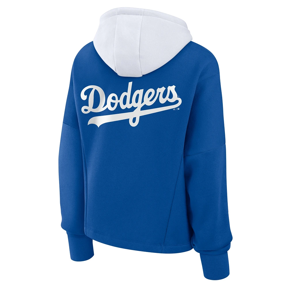 Women's Fanatics Royal Los Angeles Dodgers Oversized Legacy Favorite Spectator Pullover Hoodie