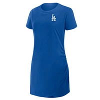 Women's Fanatics Royal Los Angeles Dodgers Ruched Drape T-Shirt Dress