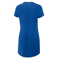 Women's Fanatics Royal Los Angeles Dodgers Ruched Drape T-Shirt Dress