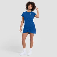 Women's Fanatics Royal Los Angeles Dodgers Ruched Drape T-Shirt Dress