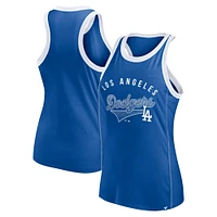 Débardeur Fanatics Royal Los Angeles Dodgers Tailsweep Fashion Racerback strass pour femmes