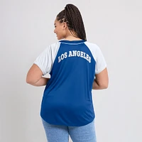 Women's Fanatics Royal Los Angeles Dodgers Ultimate Style Raglan V-Neck T-Shirt