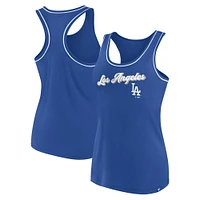 Women's Fanatics Royal Los Angeles Dodgers Wordmark Logo Racerback Tank Top