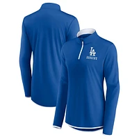 Women's Fanatics Royal Los Angeles Dodgers Worth The Drive Quarter-Zip Jacket