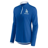 Women's Fanatics Royal Los Angeles Dodgers Worth The Drive Quarter-Zip Jacket