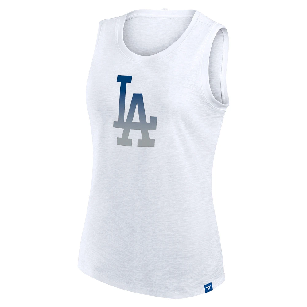 Women's Fanatics White Los Angeles Dodgers Activate Slub Tank Top