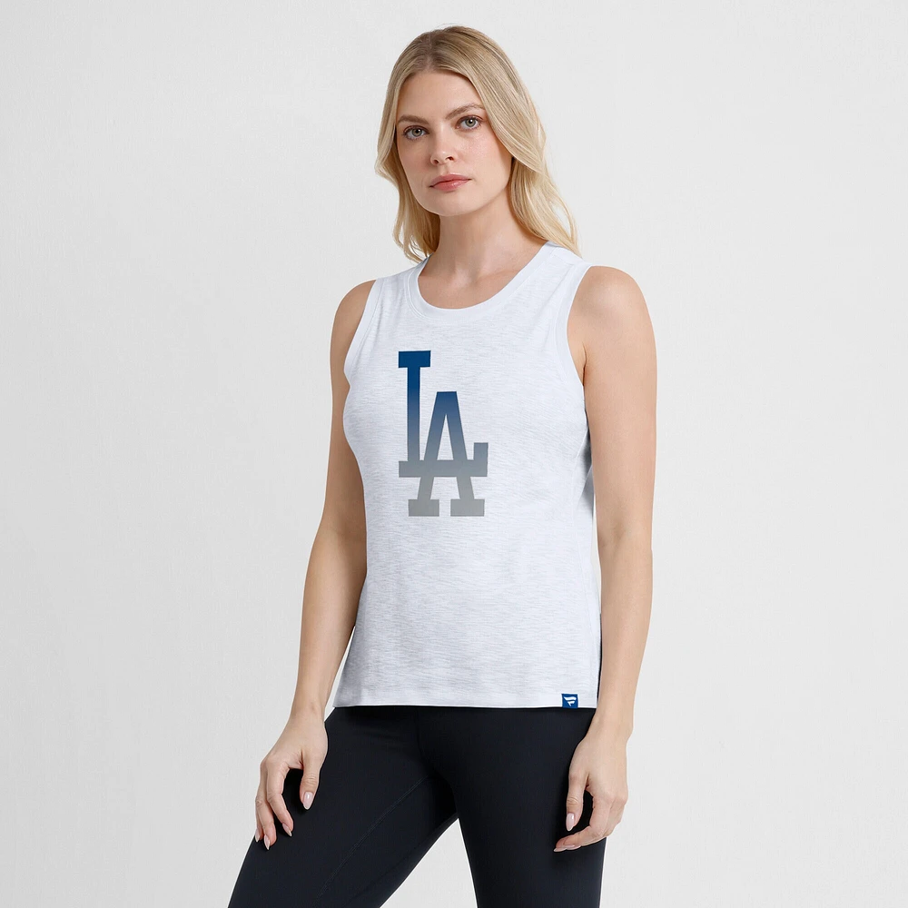Women's Fanatics White Los Angeles Dodgers Activate Slub Tank Top