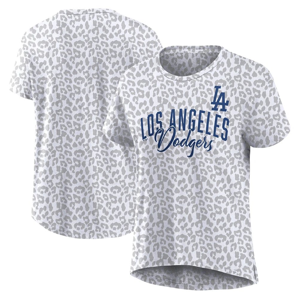 Women's Fanatics White Los Angeles Dodgers Bat T-Shirt