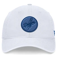 Casquette réglable ton sur ton Homer Fanatics pour femmes, blanche, Los Angeles Dodgers