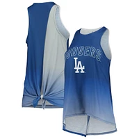 Women's FOCO Royal Los Angeles Dodgers Gradient Tie-Back Racerback Tank Top