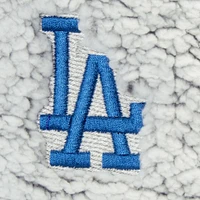 Women's G-III 4Her by Carl Banks Gray Los Angeles Dodgers Sherpa Quarter-Zip Pullover Jacket
