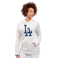 Sweat à capuche pré-match G-III 4Her de Carl Banks pour femme, motif flocons d'avoine, Los Angeles Dodgers