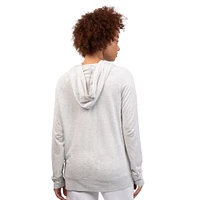 Sweat à capuche pré-match G-III 4Her de Carl Banks pour femme, motif flocons d'avoine, Los Angeles Dodgers