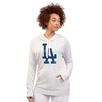 Sweat à capuche pré-match G-III 4Her de Carl Banks pour femme, motif flocons d'avoine, Los Angeles Dodgers