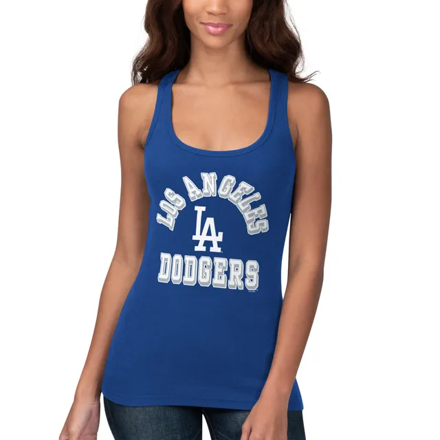 Los Angeles Dodgers The Wild Collective Women's Open Back Twist-Tie Tank  Top - Light Blue