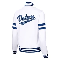 Women's G-III 4Her by Carl Banks White Los Angeles Dodgers Pre-Game - Full-Zip Track Jacket