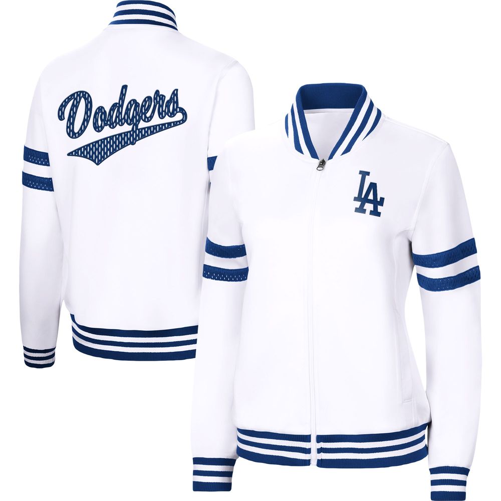 Women's G-III 4Her by Carl Banks White Los Angeles Dodgers Pre-Game - Full-Zip Track Jacket