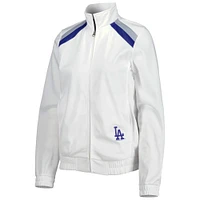 Women's G-III 4Her by Carl Banks White Los Angeles Dodgers Red Flag Full-Zip Track Jacket