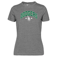 Women's Levelwear Los Angeles Dodgers St. Patrick's Day Maddox Plaid T-Shirt