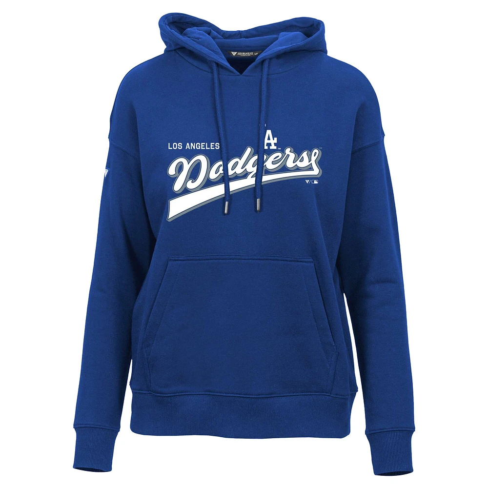 Sweat à capuche pour femme Levelwear Royal Los Angeles Dodgers Adorn Retro Team 2.0