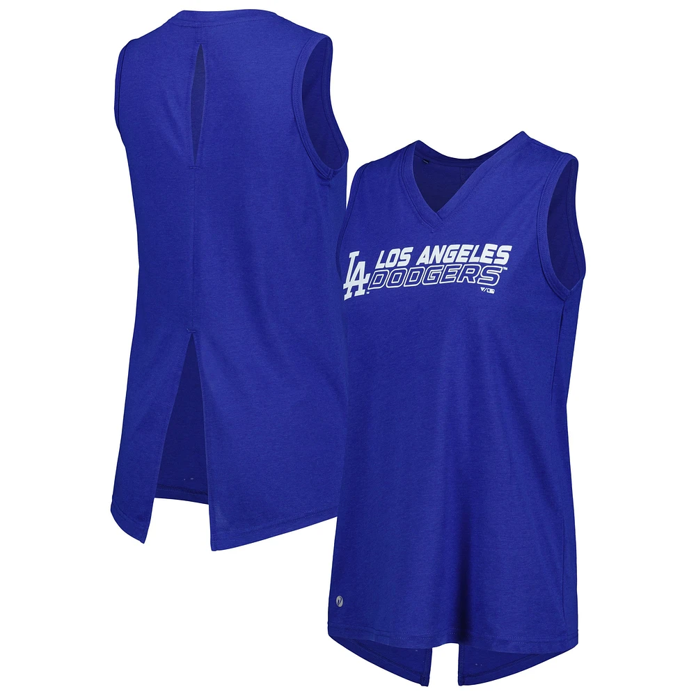 Women's Levelwear  Royal Los Angeles Dodgers Paisley Chase V-Neck Tank Top