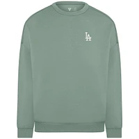 Women's Levelwear Sage Green Los Angeles Dodgers Luxe Signature Tri-Blend Pullover Sweatshirt