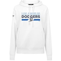 Women's Levelwear  White Los Angeles Dodgers City Connect Adorn No Hitter Pullover Hoodie
