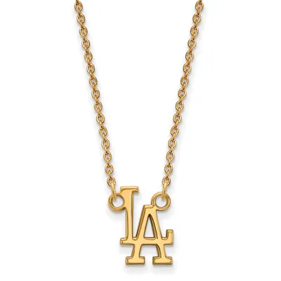 Los Angeles Dodgers Women's 18'' 14k Yellow Gold Small Pendant Necklace