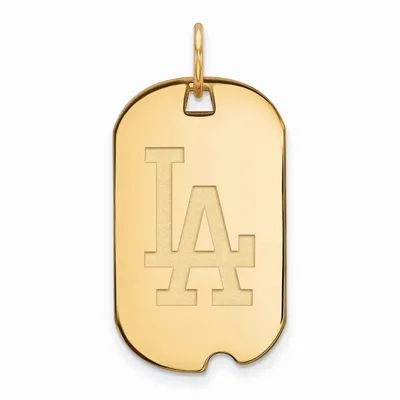 Los Angeles Dodgers Women's Gold-Plated Small Dog Tag Necklace